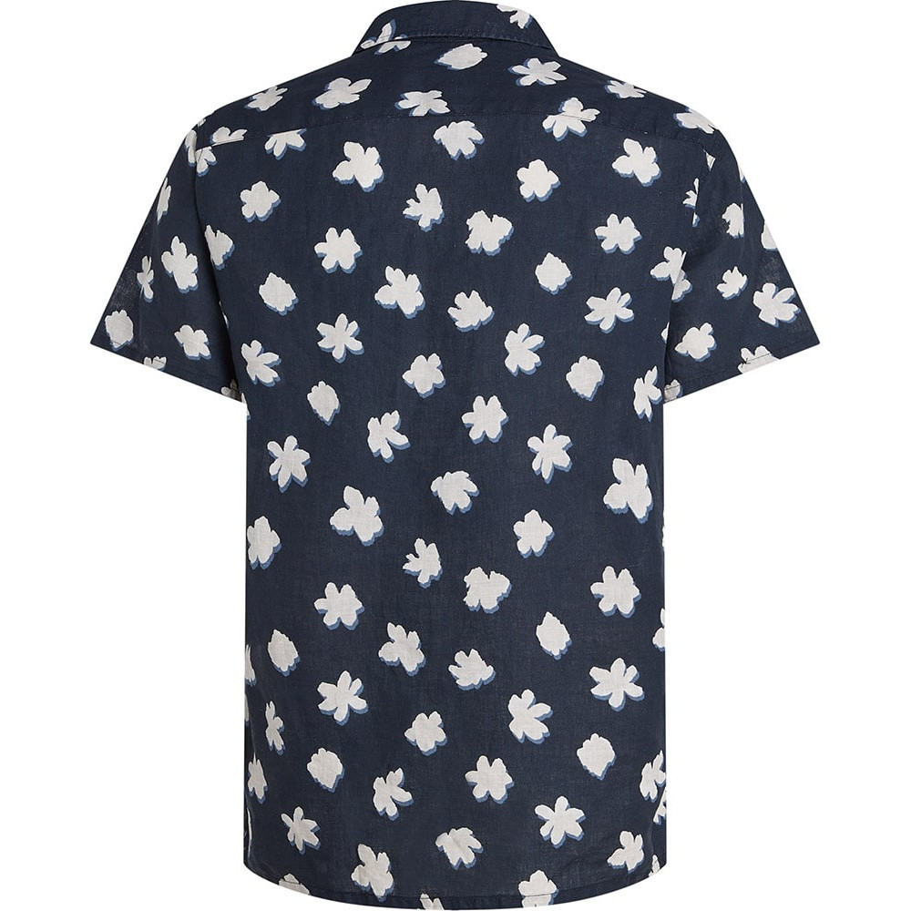 Tommy Hilfiger Μπλε Πουκάμισο Floral 100% Linen - MW0MW30891
