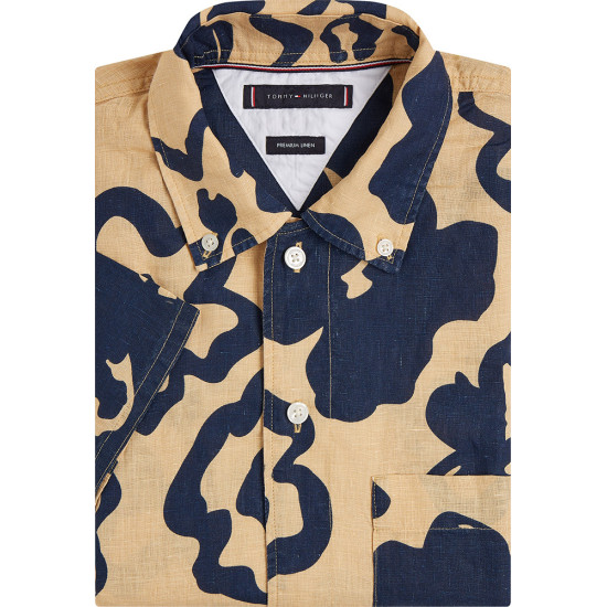 Tommy Hilfiger Κίτρινο Πουκάμισο Button Down 100% Linen - MW0MW30912