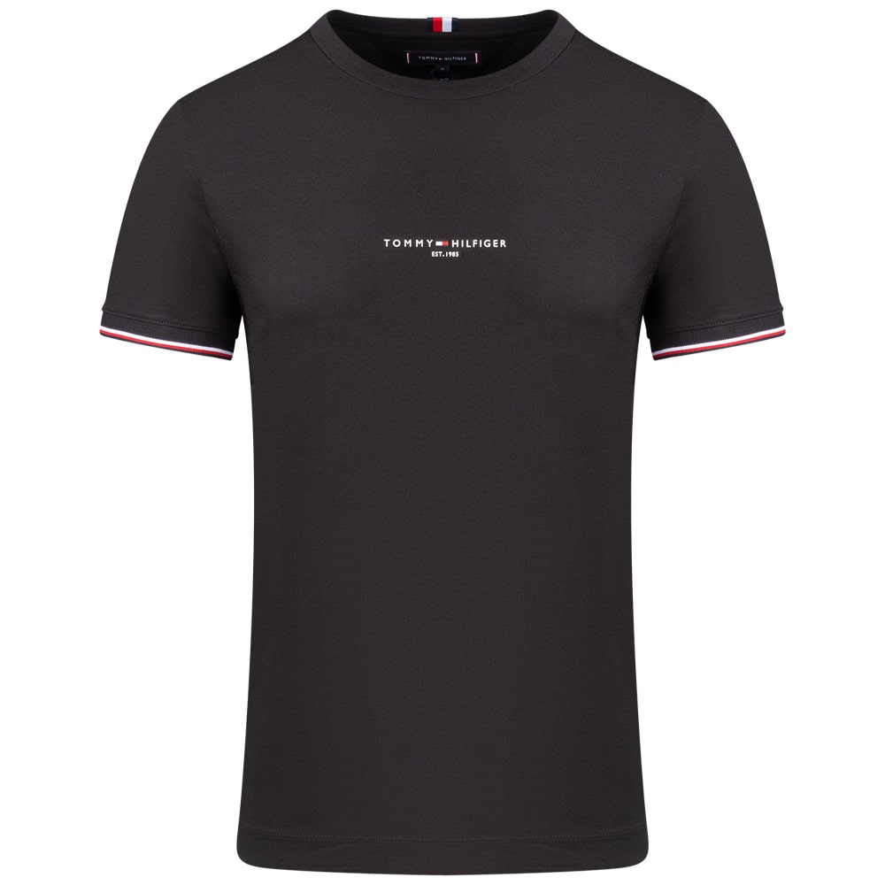 Tommy Hilfiger Μαύρο T-shirt C Neck - MW0MW32584