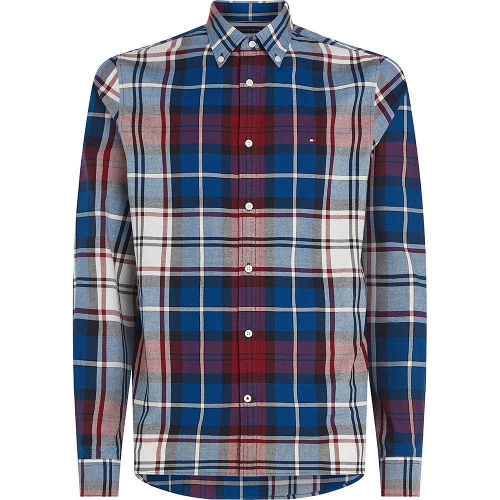Tommy Hilfiger Μπλε Καρό Πουκάμισο Button Down - MW0MW32893