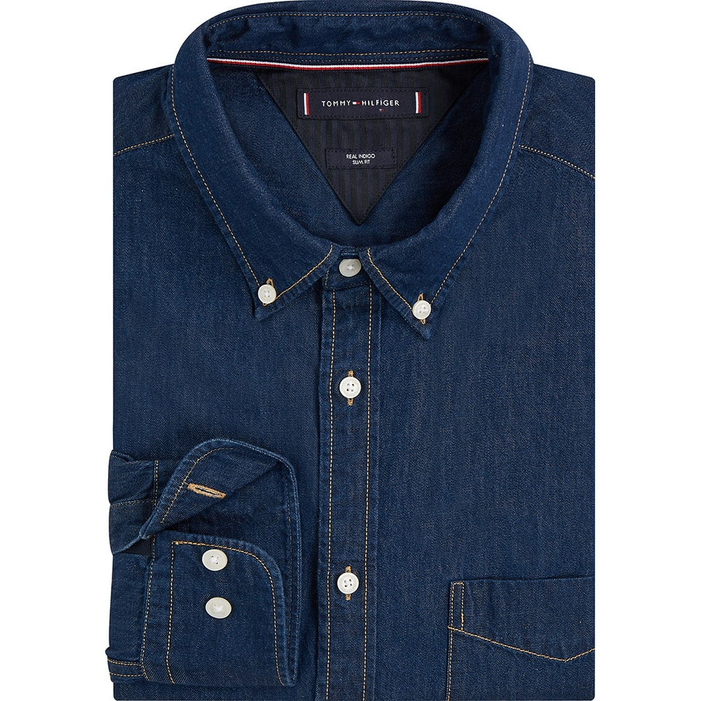 Tommy Hilfiger Μπλε Πουκάμισο Button Down Denim - MW0MW33331
