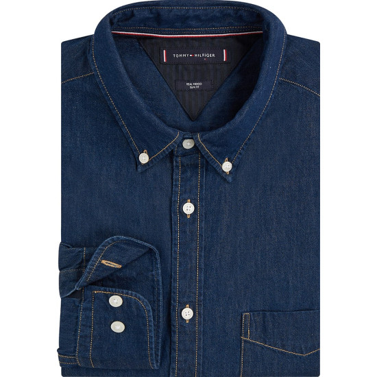 Tommy Hilfiger Μπλε Πουκάμισο Button Down Denim - MW0MW33331