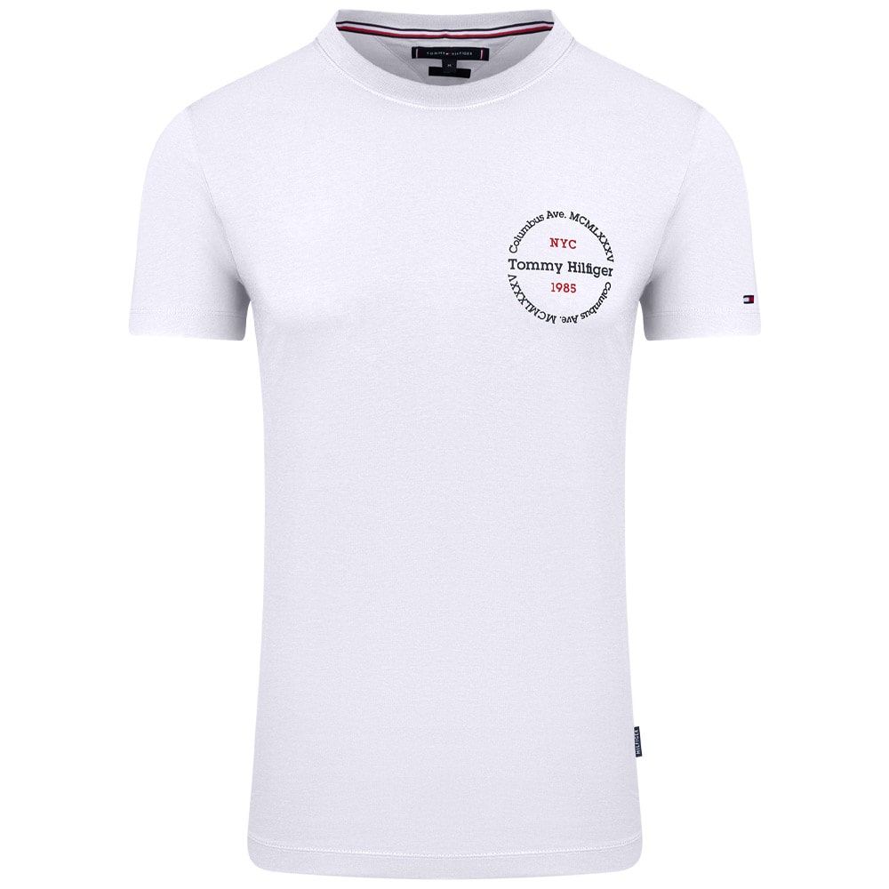 Tommy Hilfiger Λευκό T-shirt C Neck - MW0MW34390