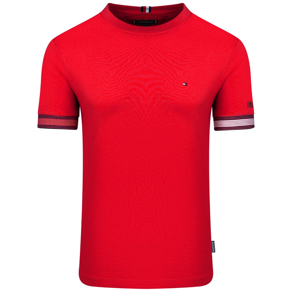 Tommy Hilfiger Κόκκινο T-shirt C Neck - MW0MW34430