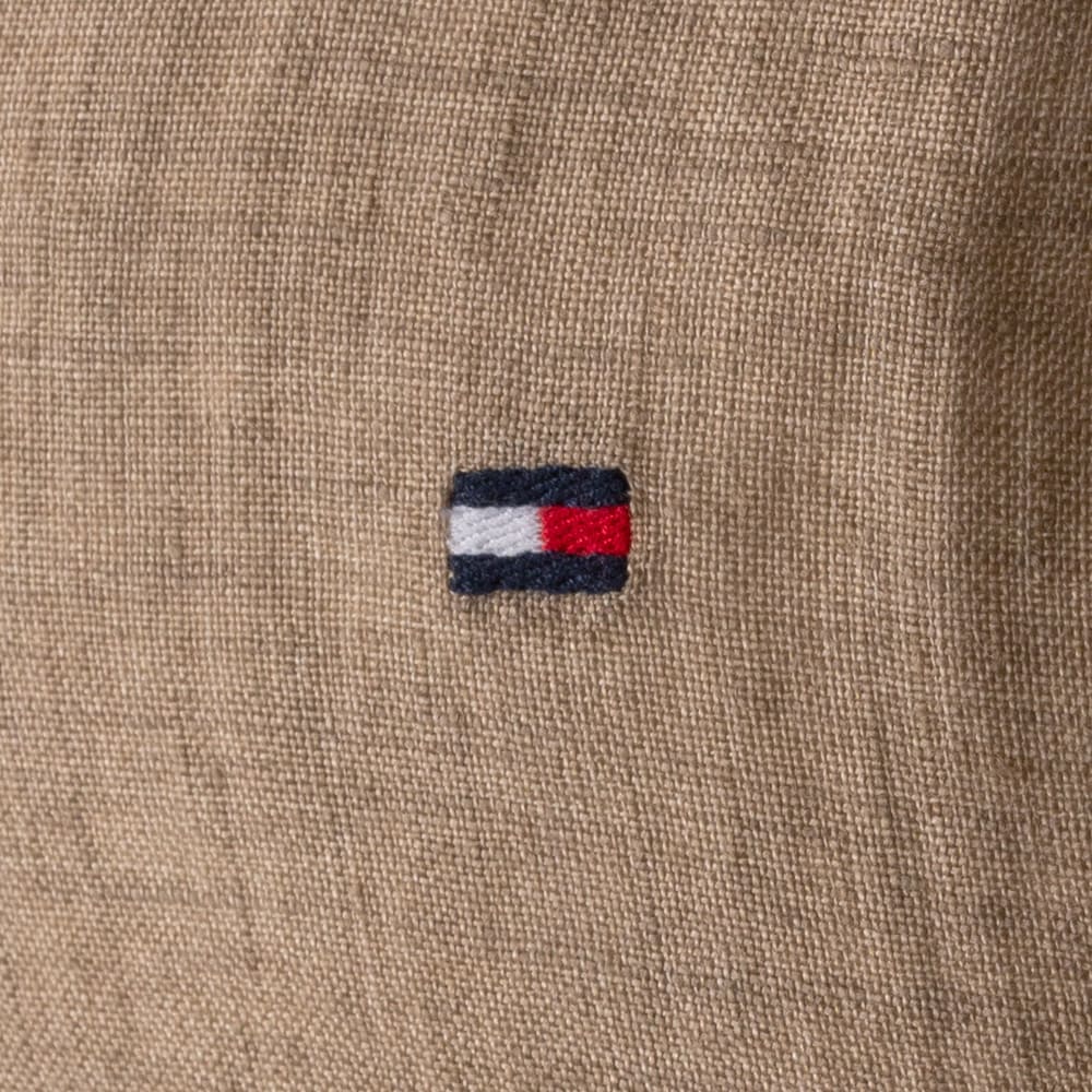 Tommy Hilfiger Μπεζ Πουκάμισο Button Down 100% Λινό - MW0MW34602