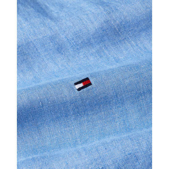 Tommy Hilfiger Μπλε Πουκάμισο Button Down 100% Λινό - MW0MW34602