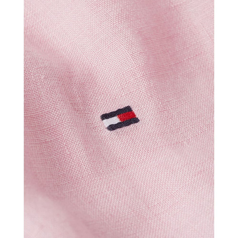 Tommy Hilfiger Ροζ Πουκάμισο Button Down 100% Λινό - MW0MW34602
