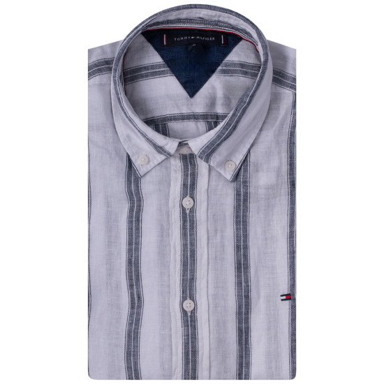 Tommy Hilfiger Λευκό Ριγέ Πουκάμισο 100% Λινό - MW0MW34612
