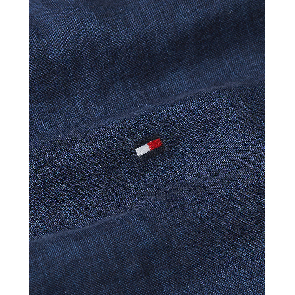 Tommy Hilfiger Μπλε Πουκάμισο Button Down 100% Linen - MW0MW35207
