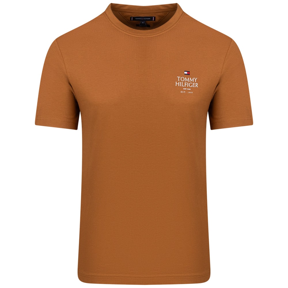 Tommy Hilfiger Καφέ T-shirt C Neck - MW0MW36500