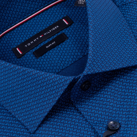 Tommy Hilfiger Μπλε Πουκάμισο Με Μικροσχέδειο - MW0MW36923