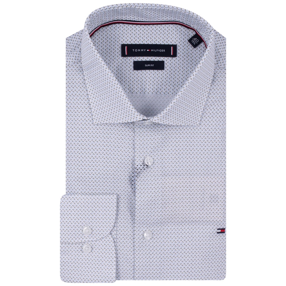 Tommy Hilfiger Λευκό Πουκάμισο Με Μικροσχέδειο - MW0MW36923