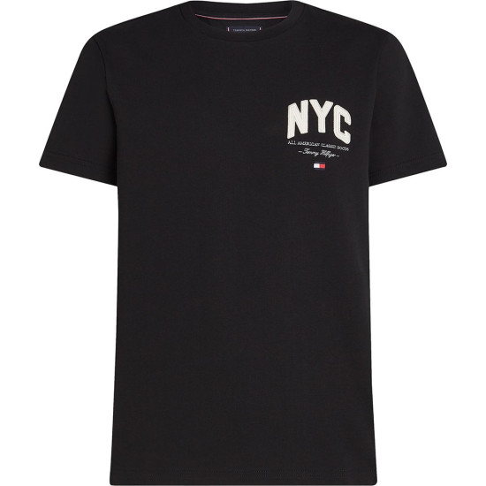 Tommy Hilfiger Μαύρο T-Shirt C Neck - MW0MW40427