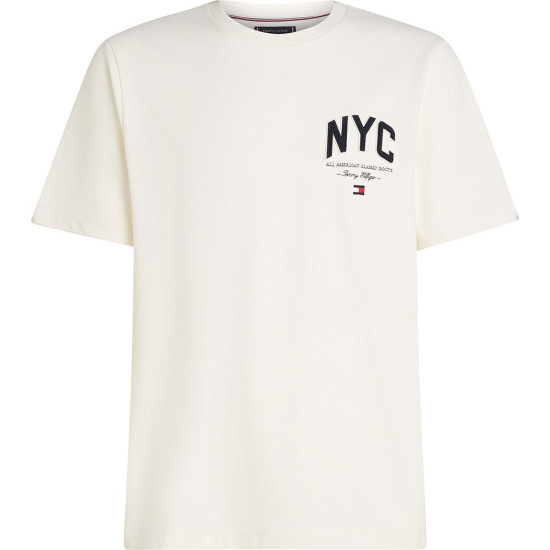 Tommy Hilfiger Εκρού T-Shirt C Neck - MW0MW40427