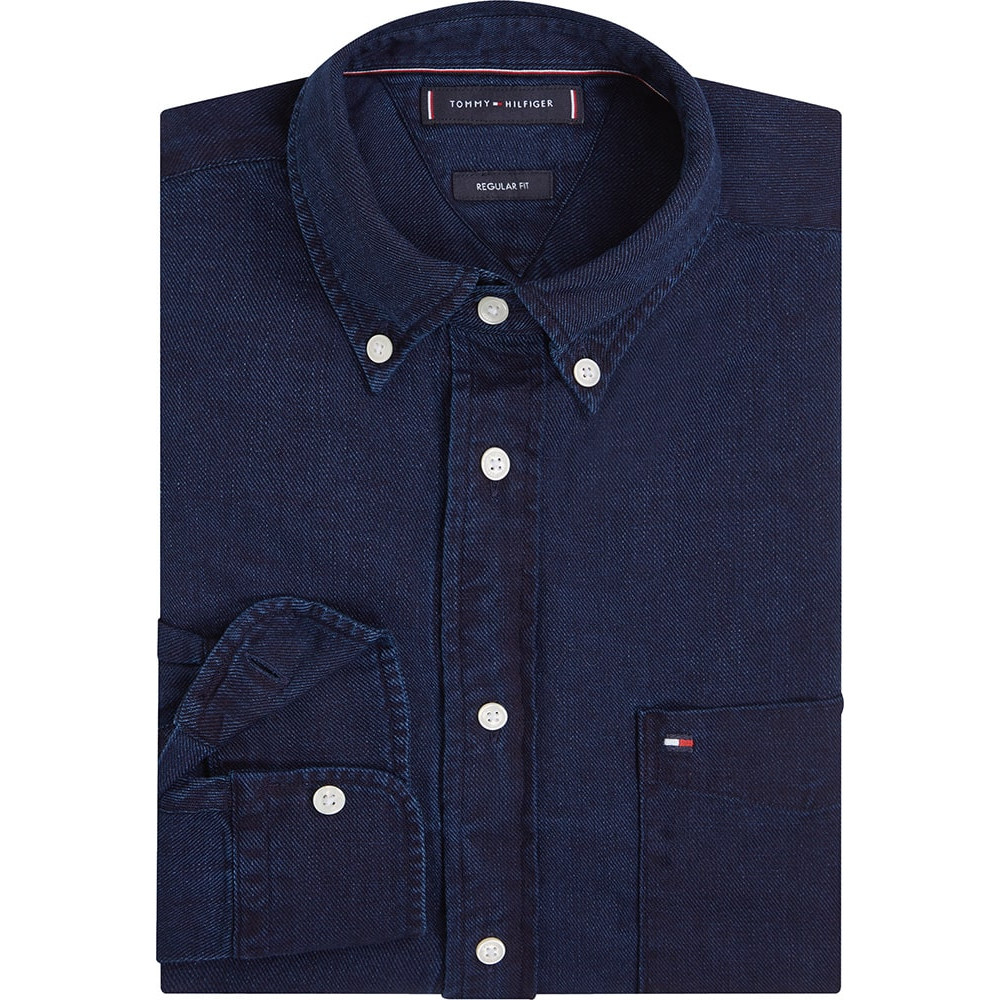 Tommy Hilfiger Μπλε Σκούρο Πουκάμισο Button Down - MW0MW40499