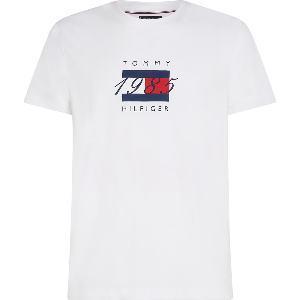 Tommy Hilfiger Λευκό T-shirt C Neck - MW0MW41338