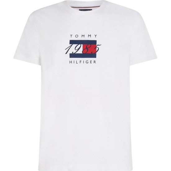 Tommy Hilfiger Λευκό T-shirt C Neck - MW0MW41338