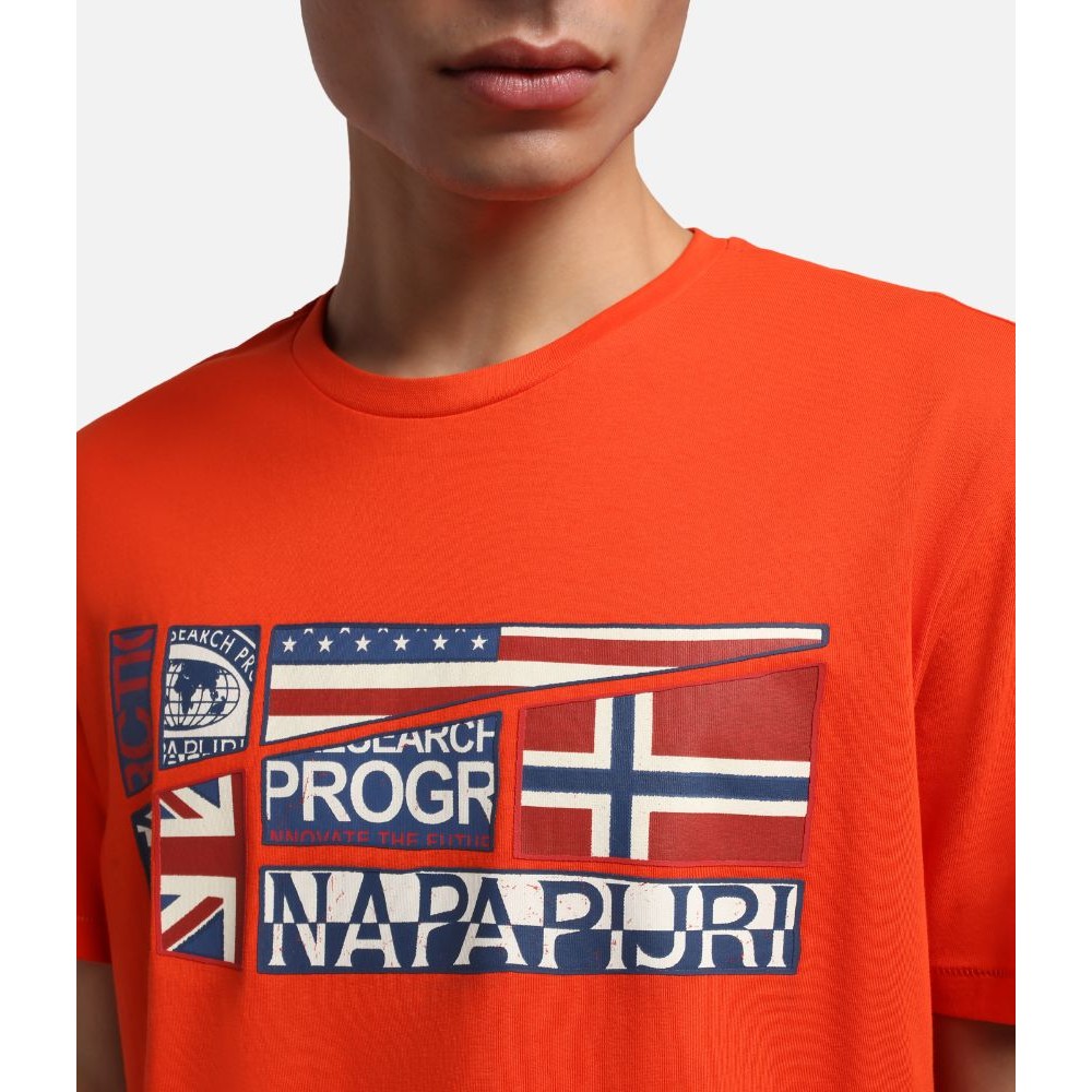 Napapijri Πορτοκαλί T-shirt O-Neck - NP0A4G34R1A1