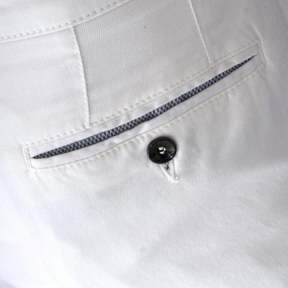 POLBOT Λευκό Παντελόνι Chino - PBT094-210032