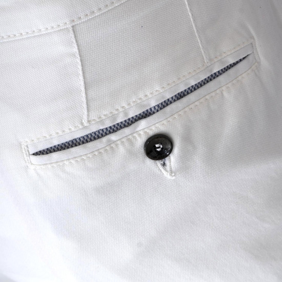POLBOT Λευκό Παντελόνι Chino - PBT094-210032