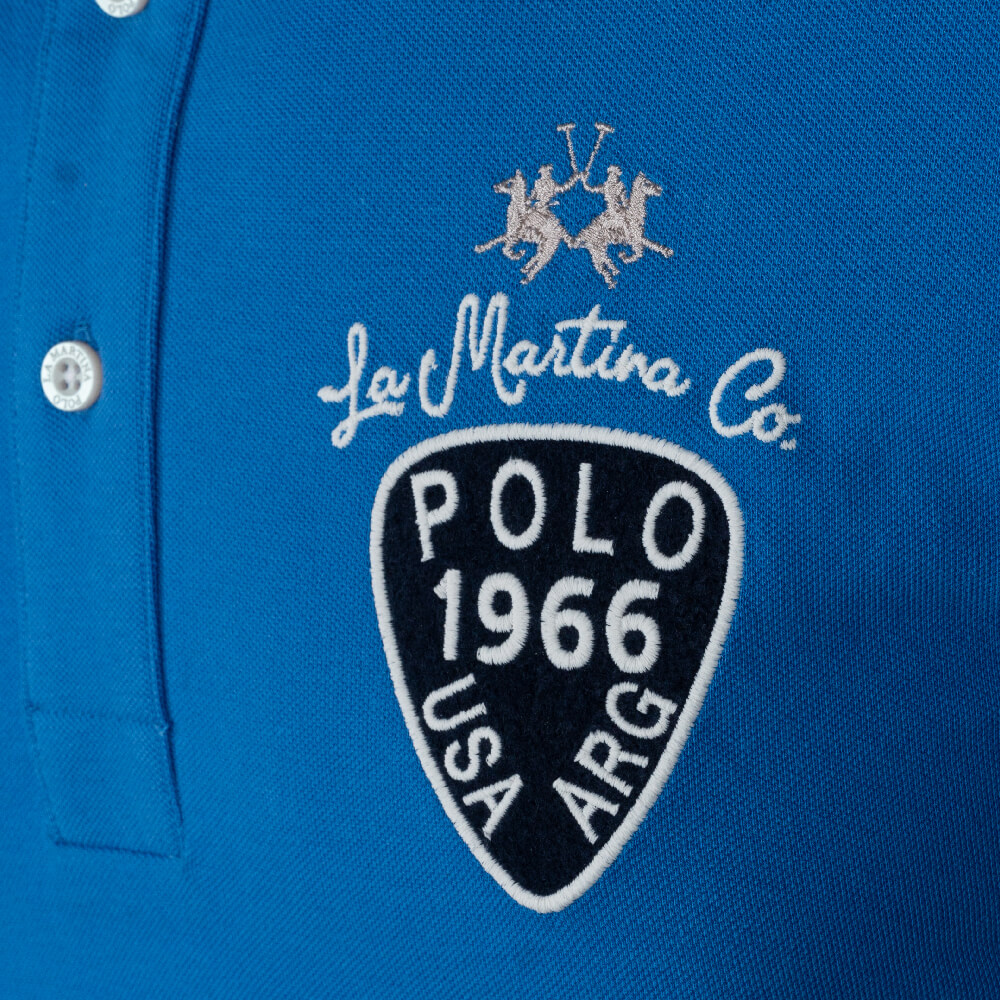 La Martina Γαλάζιο Κοντομάνικο polo - 3LMTMP302