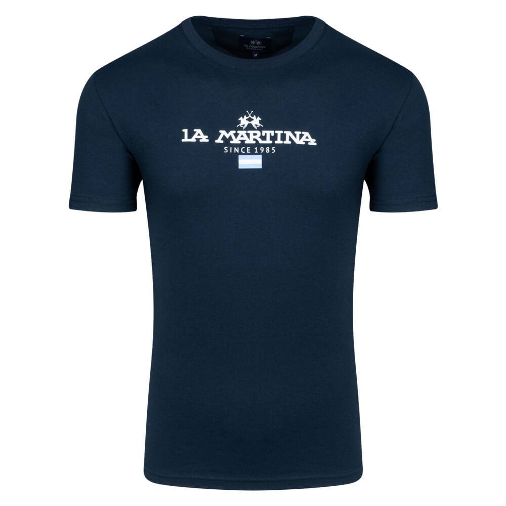 La Martina Μπλε Σκούρο T-shirt C Neck - 3LMTMR005