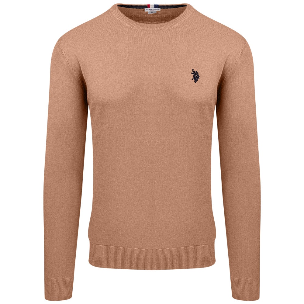 U.S POLO Μπεζ Πουλόβερ C Neck - US0AP6656648847P1000