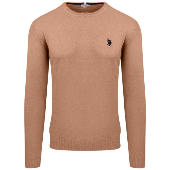 U.S POLO Μπεζ Πουλόβερ C Neck - US0AP6656648847P1000