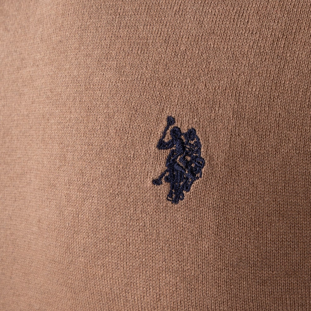 U.S POLO Μπεζ Πουλόβερ C Neck - US0AP6656648847P1000