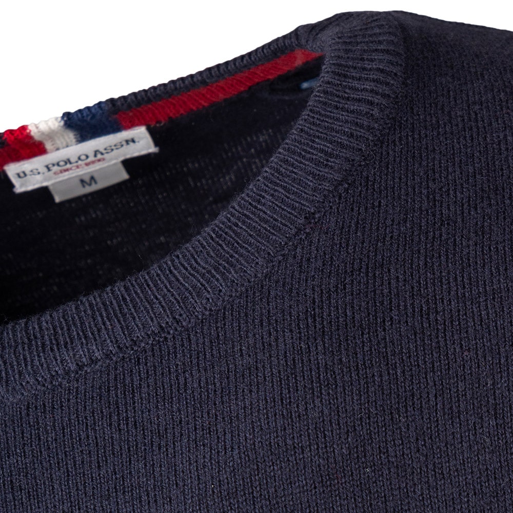 U.S POLO Μπλε Πουλόβερ C Neck - US0AP6656648847P1000