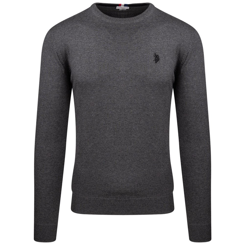 U.S POLO Γκρι Πουλόβερ C Neck - US0AP6656648847P1000