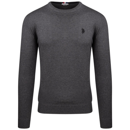 U.S POLO Γκρι Πουλόβερ C Neck - US0AP6656648847P1000