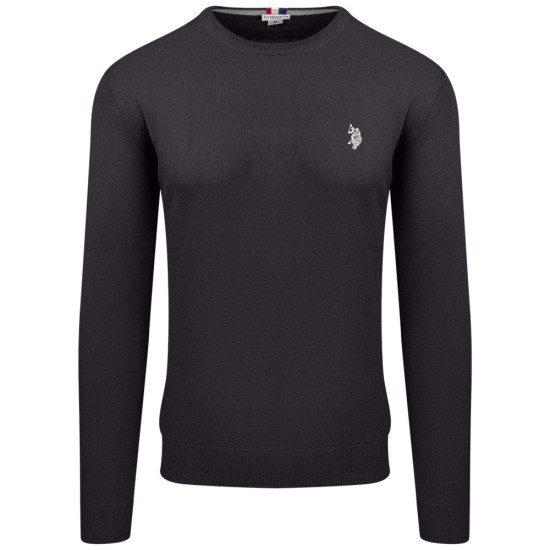 U.S POLO Μαύρο Πουλόβερ C Neck - US0AP6656648847P1000