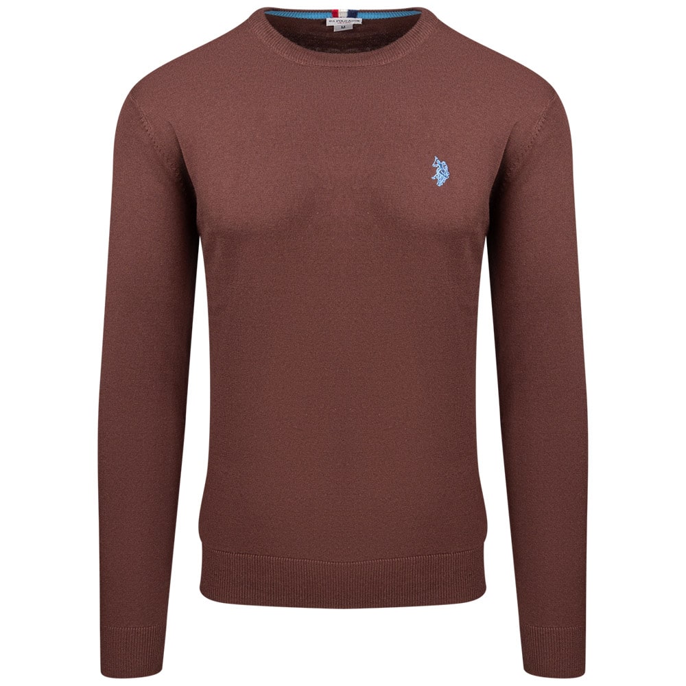 U.S POLO Καφέ Πουλόβερ C Neck - US0AP6656648847P1000