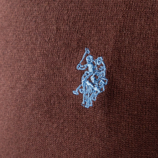 U.S POLO Καφέ Πουλόβερ C Neck - US0AP6656648847P1000