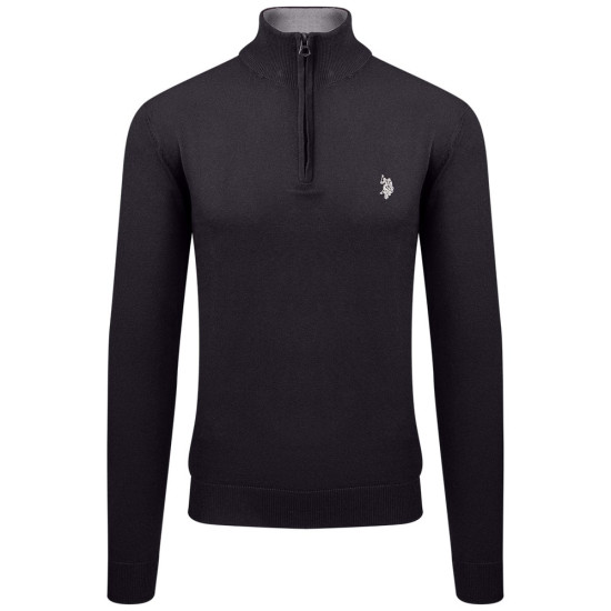 U.S. POLO Μαύρο Half Zip - US0AP665724884700000