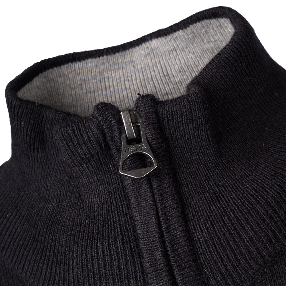 U.S. POLO Μαύρο Half Zip - US0AP665724884700000