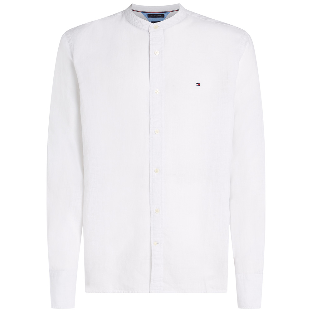 Tommy Hilfiger Λευκό Πουκάμισο Mao 100% Λινό - MW0MW39271