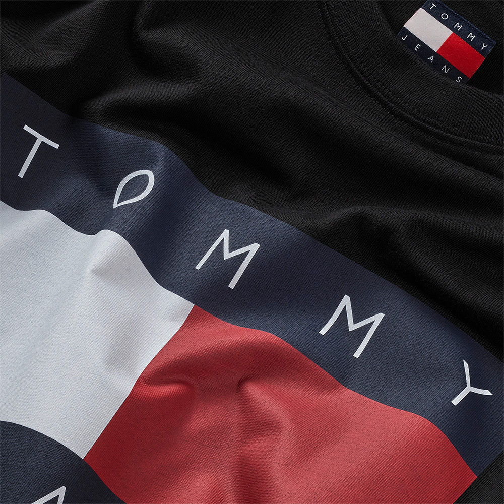 Tommy Jeans Μαύρο T-shirt C Neck - DM0DM22645