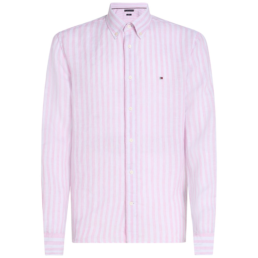 Tommy Hilfiger Ροζ Πουκάμισο Button Down 100% Linen - MW0MW38581