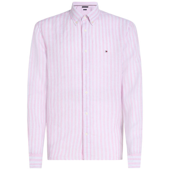 Tommy Hilfiger Ροζ Πουκάμισο Button Down 100% Linen - MW0MW38581