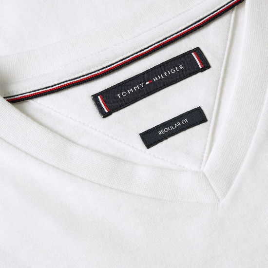 Tommy Hilfiger Λευκό T-shirt V Neck - MW0MW39249