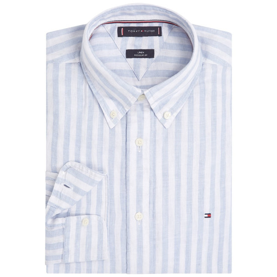 Tommy Hilfiger Γαλάζιο Πουκάμισο Button Down 100% Linen - MW0MW38581
