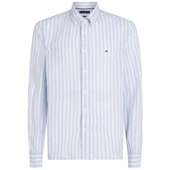 Tommy Hilfiger Γαλάζιο Πουκάμισο Button Down 100% Linen - MW0MW38581