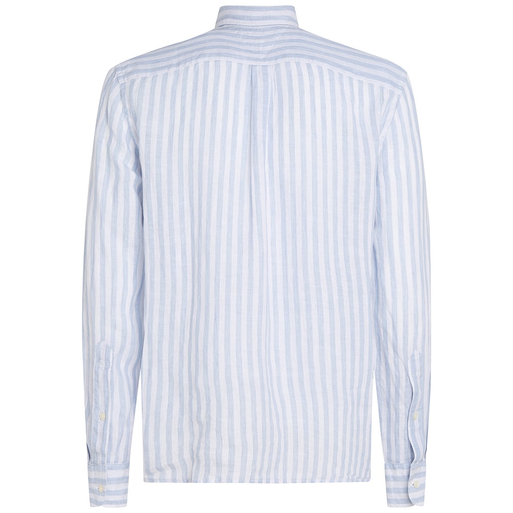 Tommy Hilfiger Γαλάζιο Πουκάμισο Button Down 100% Linen - MW0MW38581