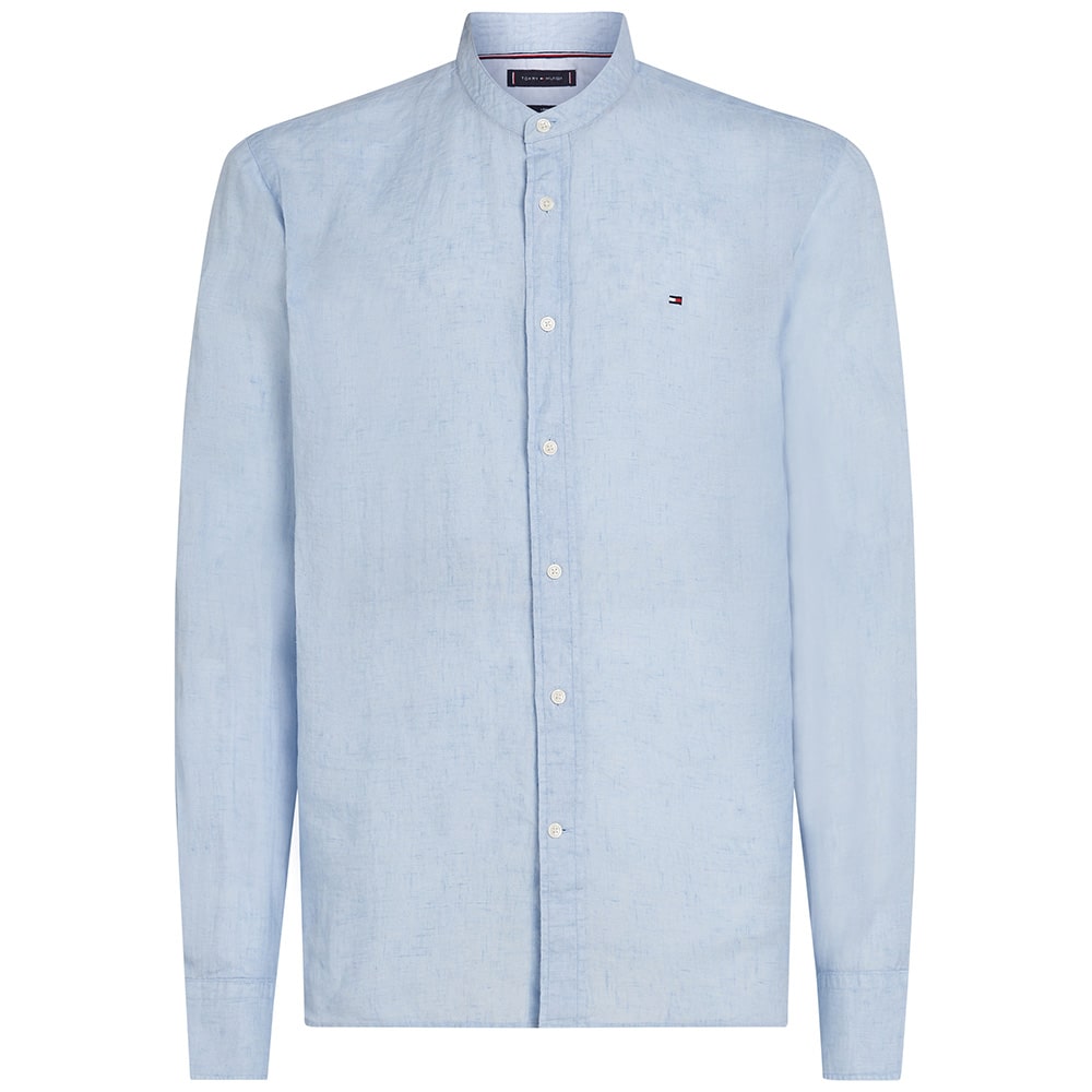 Tommy Hilfiger Γαλάζιο Πουκάμισο Mao 100% Λινό - MW0MW39271