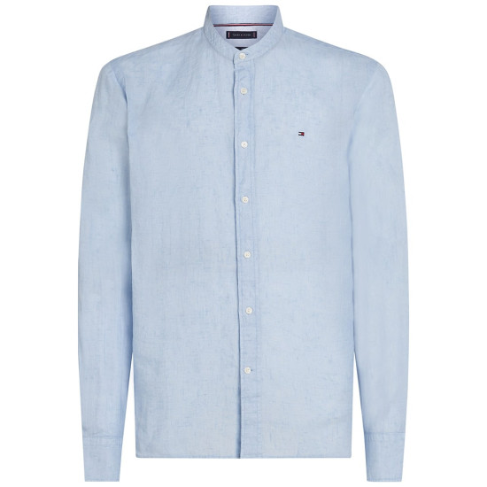 Tommy Hilfiger Γαλάζιο Πουκάμισο Mao 100% Λινό - MW0MW39271