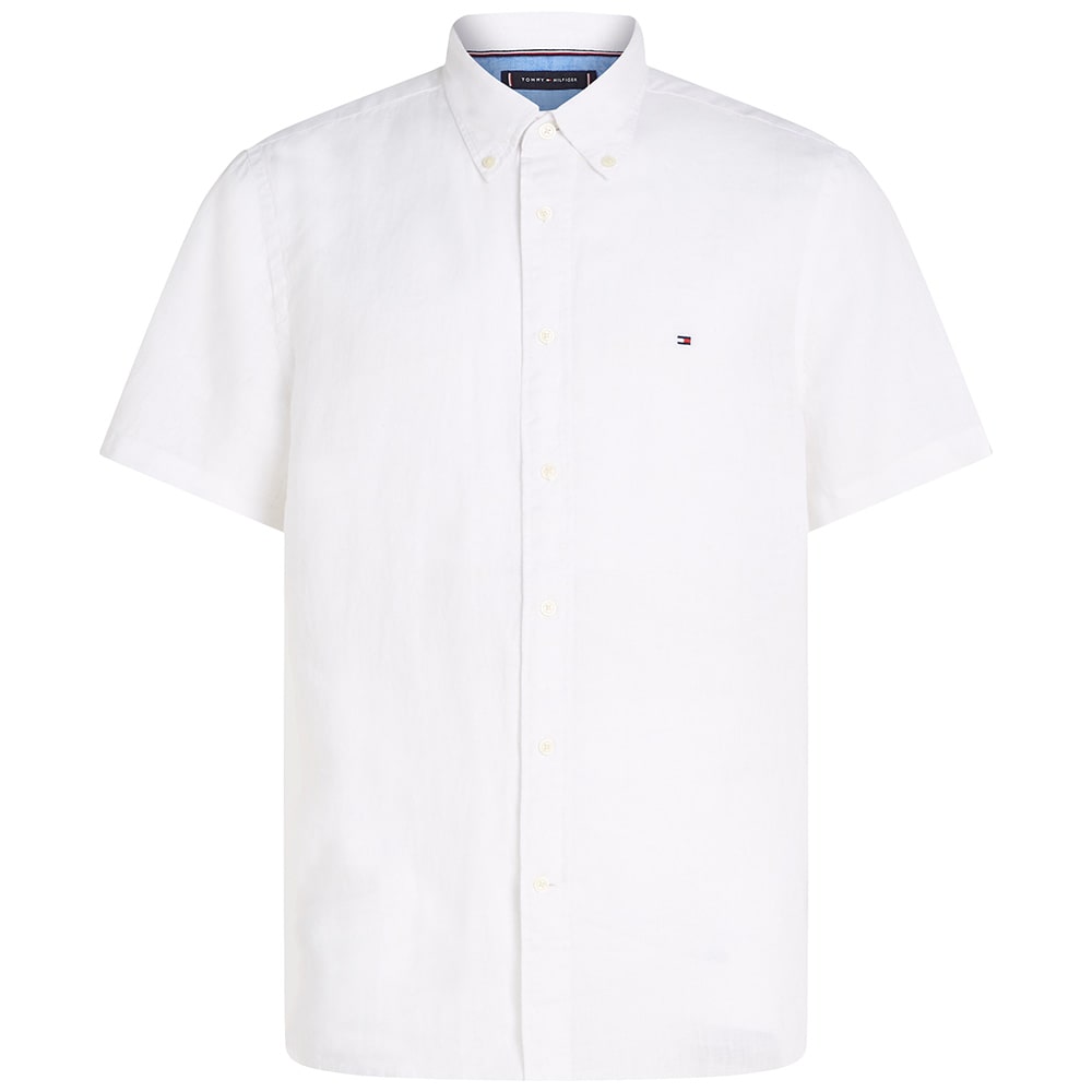 Tommy Hilfiger Λευκό Πουκάμισο Button Down 100% Linen - MW0MW35207