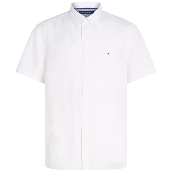 Tommy Hilfiger Λευκό Πουκάμισο Button Down 100% Linen - MW0MW35207
