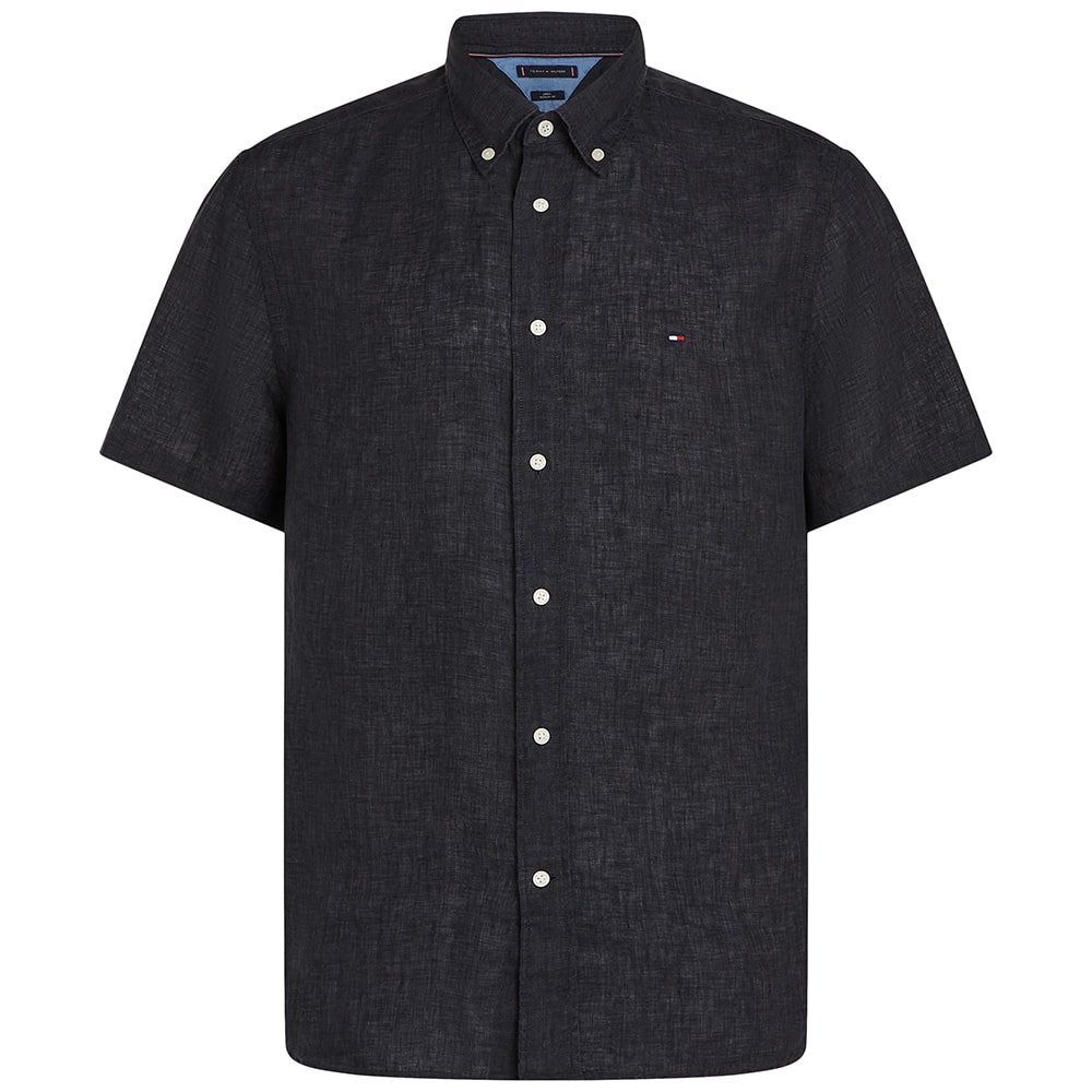 Tommy Hilfiger Μαύρο Πουκάμισο Button Down 100% Linen - MW0MW35207